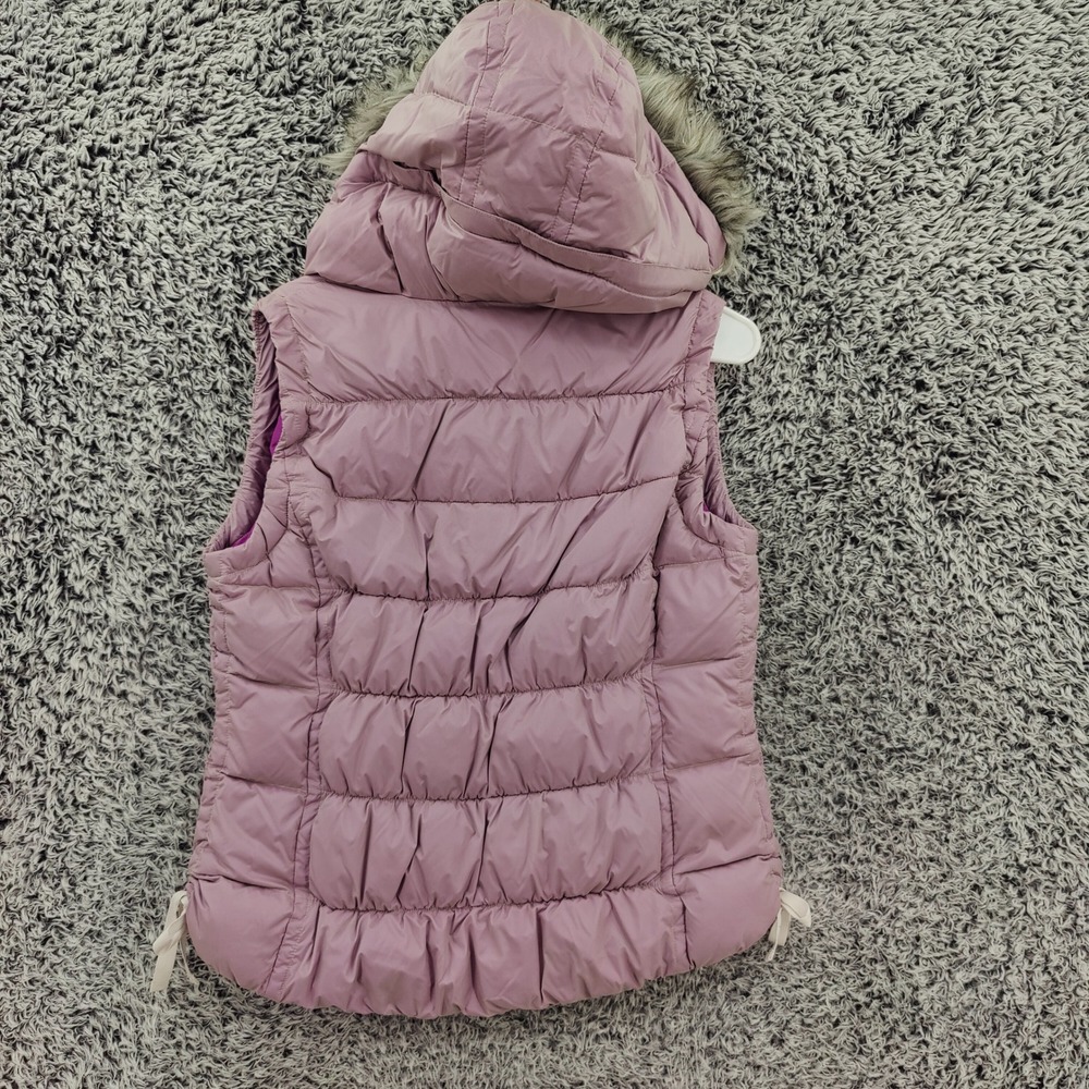 Eddie Bauer Womens Gorpcore Quilted Outdoor Down Puffer Vest M Lavender Hood - Picture 5 of 16